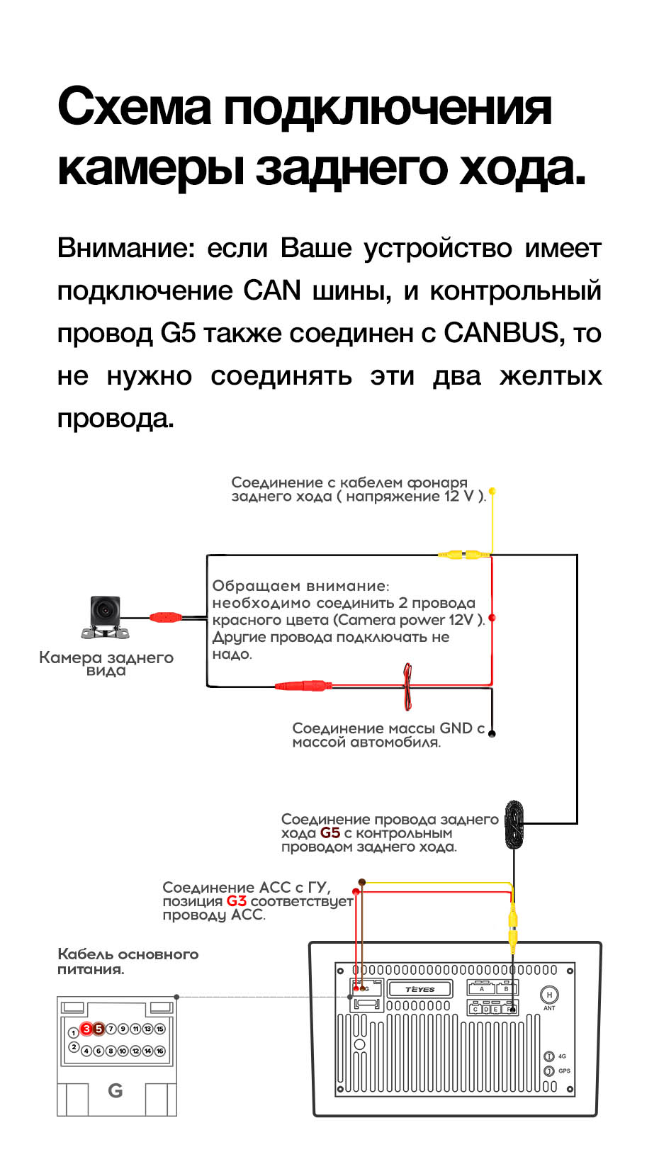 Купить камера заднего вида teyes ahd 1080p по цене 2 490