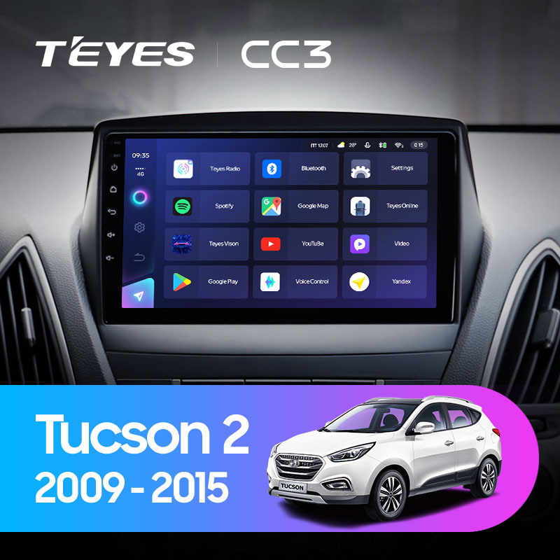 Штатная магнитола TEYES CC3 9.0" 3 Gb для Hyundai Tucson 2009-2015 D, Версия устройства: CC3, Диагональ экрана: 9.0", Комплектация: F1 C, Оперативная / Встроенная память: 3/32, фото 